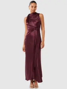 Forever New Women Satin A-Line Party Midi Dress