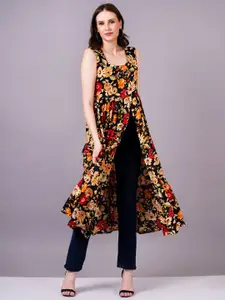 BAESD Women Floral Printed Front Slit Kurta