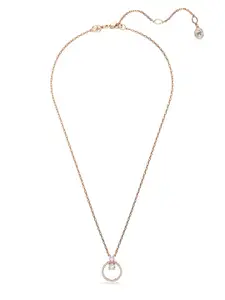 SWAROVSKI Rose Gold-Plated Crystal Stone Studded Pendant Neckace