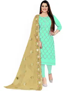 Maroosh Floral Embroidered Unstitched Dress Material