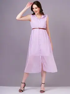 BAESD Georgette Shirt Midi Dress