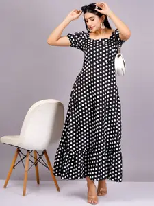 BAESD Women Polka Dots Printed Fit & Flare Dress