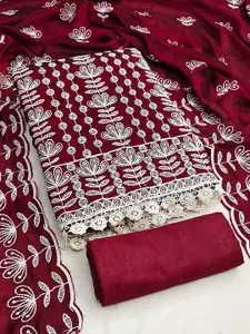 Maroosh Floral Embroidered Unstitched Dress Material