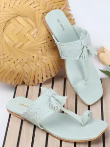 Anouk Women Ethnic One Toe Flats with Tassels