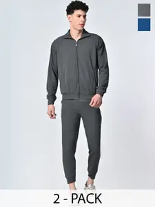 BAESD Men Pack Of 2 Polo Collar Long Sleeves Tracksuits