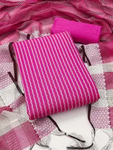 Maroosh Striped Woven Design Cotton Jacquard Unstitched Dress Material