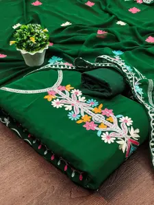 Maroosh Floral Embroidered Sequined Unstitched Dress Material