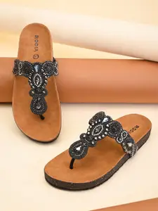 Rocia Women Ethnic Embellished Open Toe Flats