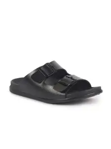 FAUSTO Men Comfort Open Toe Multi Adjustable Strap Slip On Sandals