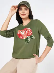 Honey by Pantaloons Women Printed Cotton Pullover Sweatshirt