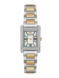 Emporio Armani Women Embellished Dial & Stainless Steel Straps Analogue Watch AK_AR11642