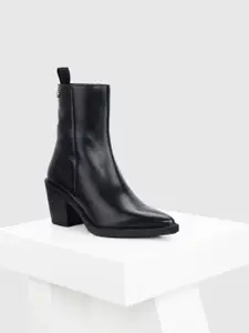 Oroh Women Pointed Toe Block Heel Boots