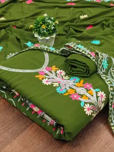 Maroosh Floral Embroidered Sequined Unstitched Dress Material