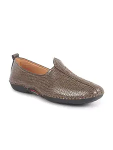 FAUSTO Men Textured PU Mojaris