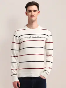 U.S. Polo Assn. Men Striped Cotton Pullover