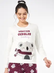 Dreamz by Pantaloons Women Printed Cotton Lounge T-Shirt