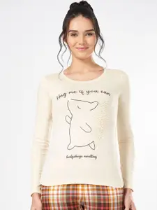 Dreamz by Pantaloons Women Printed Cotton Lounge T-Shirt