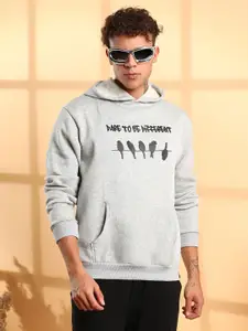 Campus Sutra Men Hooded Sweatshirt