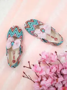 Minesole Girls Woven Design PU Ballerina Flats