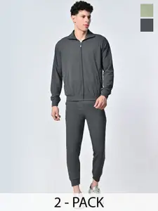 BAESD Men Pack Of 2 Mid-Rise Tracksuits