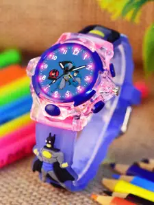 Shocknshop Boys Printed Dial & Straps Analogue Watch 337 Batmen Blue