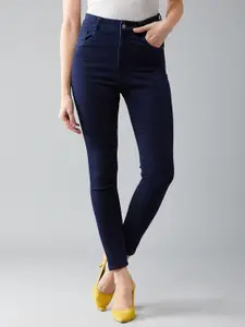 DOLCE CRUDO Women Skinny Fit High-Rise Stretchable Jeans