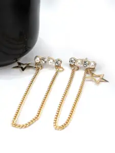 KRENOZ Gold-Plated Stainless Steel Classic Drop Earrings