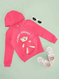 Pantaloons Junior Girls Printed Hooded Sweatshirt