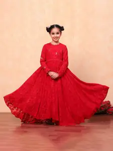 Biba Girls Round Neck  Maxi Dress