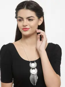 FIMBUL Sterling Silver-Plated Oxidised Necklace