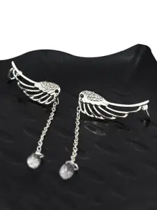 VAGHBHATT Silver Plated Classic Drop Earrings