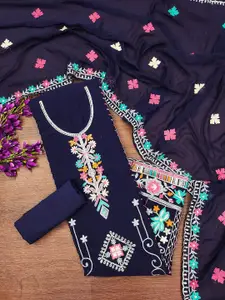 Maroosh Floral Embroidered Sequined Unstitched Dress Material