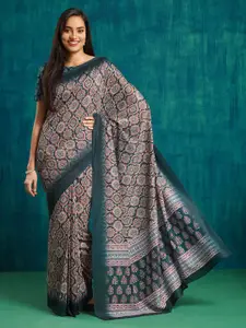 RACHNA Women Ajrak Ready To Wear Pocket Saree