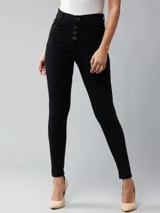 DOLCE CRUDO Women Skinny Fit High-Rise Cotton Stretchable Jeans