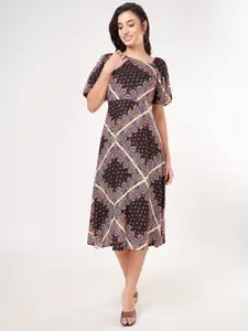 Honey by Pantaloons Women Ethnic Motifs Printed A-Line Midi Dress