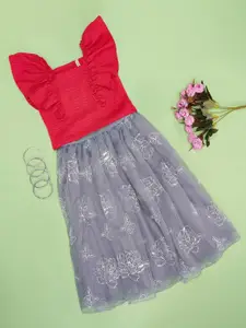 Pantaloons Junior Girls Printed Fit & Flare Dress