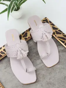 Anouk Women Ethnic One Toe Flats With Tassels