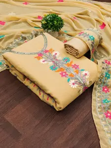 Maroosh Floral Embroidered Sequined Unstitched Dress Material