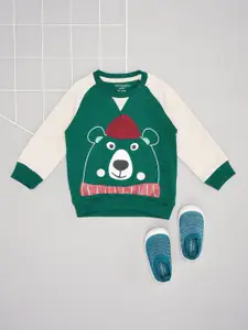 Pantaloons Baby Boys Round Neck Cotton Pullover Sweatshirt