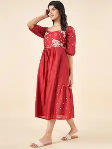 AKKRITI BY PANTALOONS womens Embroidered  Dress