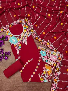 Maroosh Floral Embroidered Sequinned Unstitched Dress Material