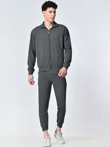 BAESD Men Mock Collar Mid-Rise Long Sleeves Tracksuits
