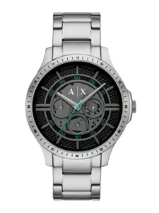 Armani Exchange Men Skeleton Dial & Stainless Steel Straps Analogue Watch AK_AX2459