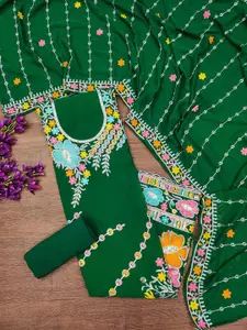 Maroosh Floral Embroidered Unstitched Dress Material