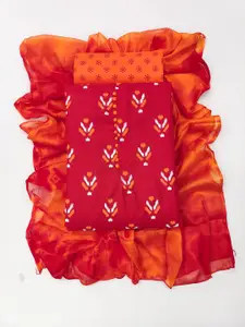 Maroosh Floral Printed Unstitched Dress Material