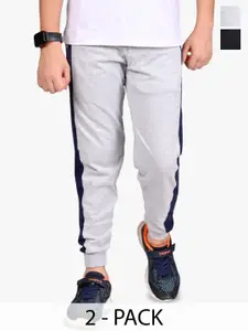 BAESD Boys Pack Of 2 Mid Rise Cotton Joggers