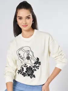 Honey by Pantaloons Women Graphic Printed Sweatshirt