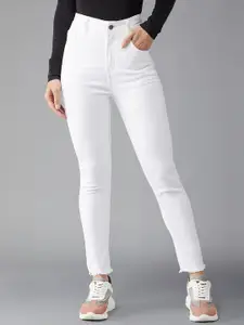 DOLCE CRUDO Women Skinny Fit High-Rise Stretchable Jeans