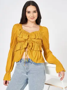 People Bell Sleeve Crop Top