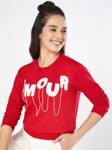 Honey by Pantaloons Women Embroidered Cotton Sweatshirt